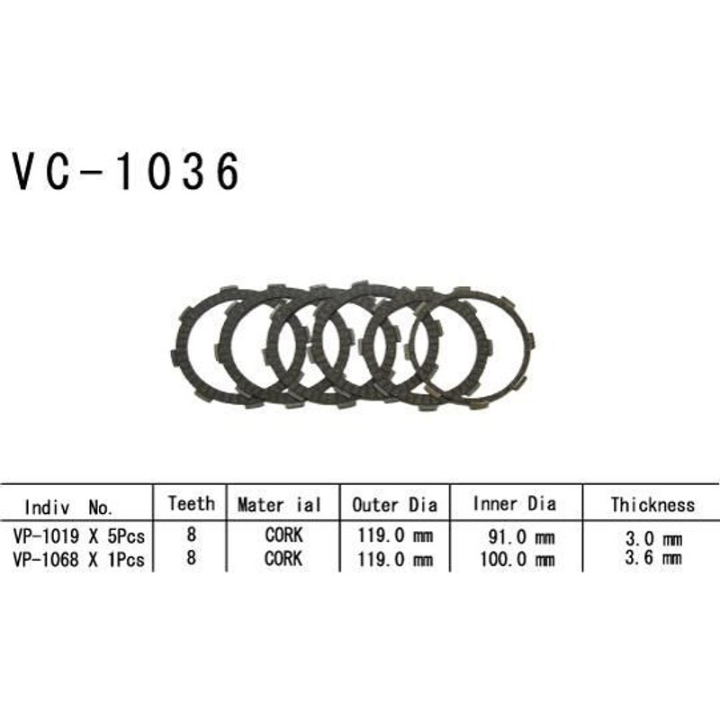 Kit disques d'embrayage garnis Kyoto Honda CR-F 230 F 03-05
