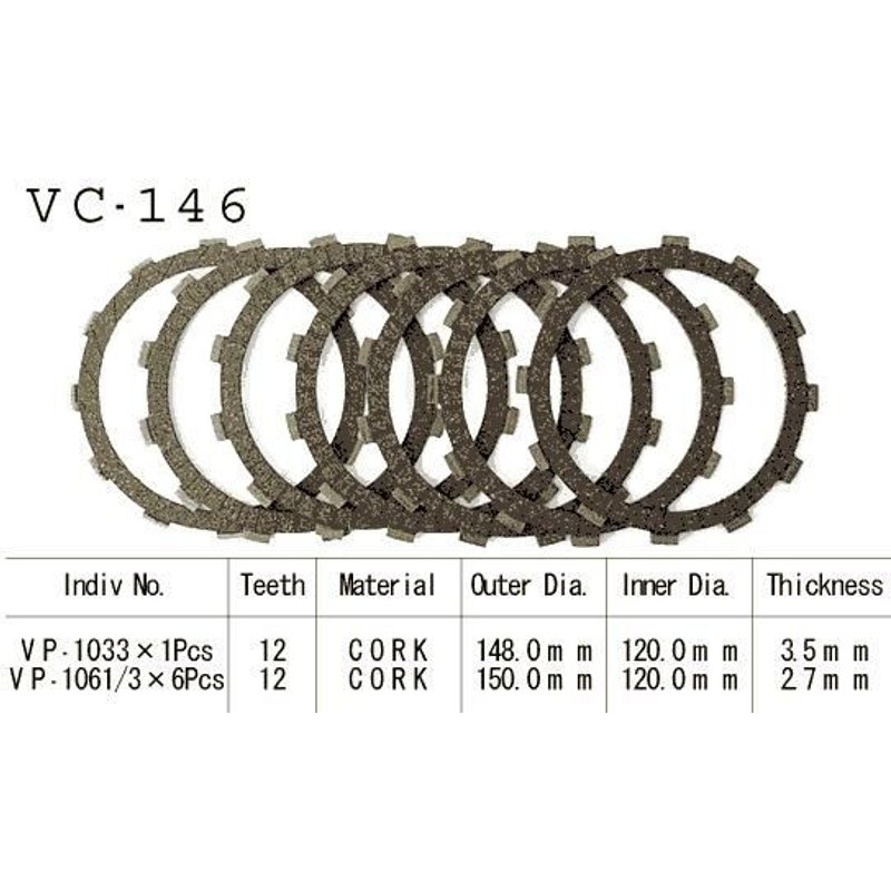 Kit disques d'embrayage garnis Kyoto Honda CX 500 Custom 79-82