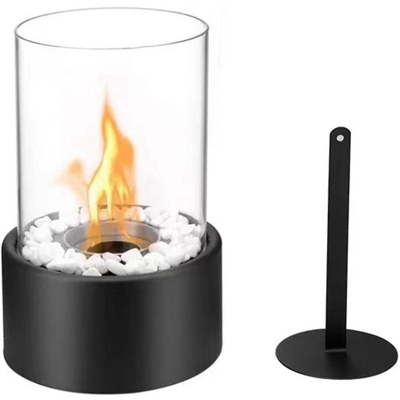 Petit bol de foyer de table, Mini cheminée à alcool portable de table à l'intérieur, propre sans fumée, Bla