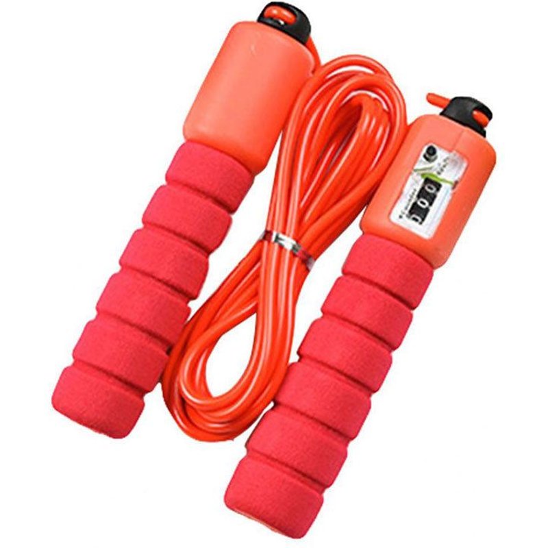 Rouge - Corde À Sauter De 2.9m Avec Compteur De Vitesse Automatique Électronique, Corde À Sauter Réglable, Équipement'entraînement, Accessoires De Gymnastique