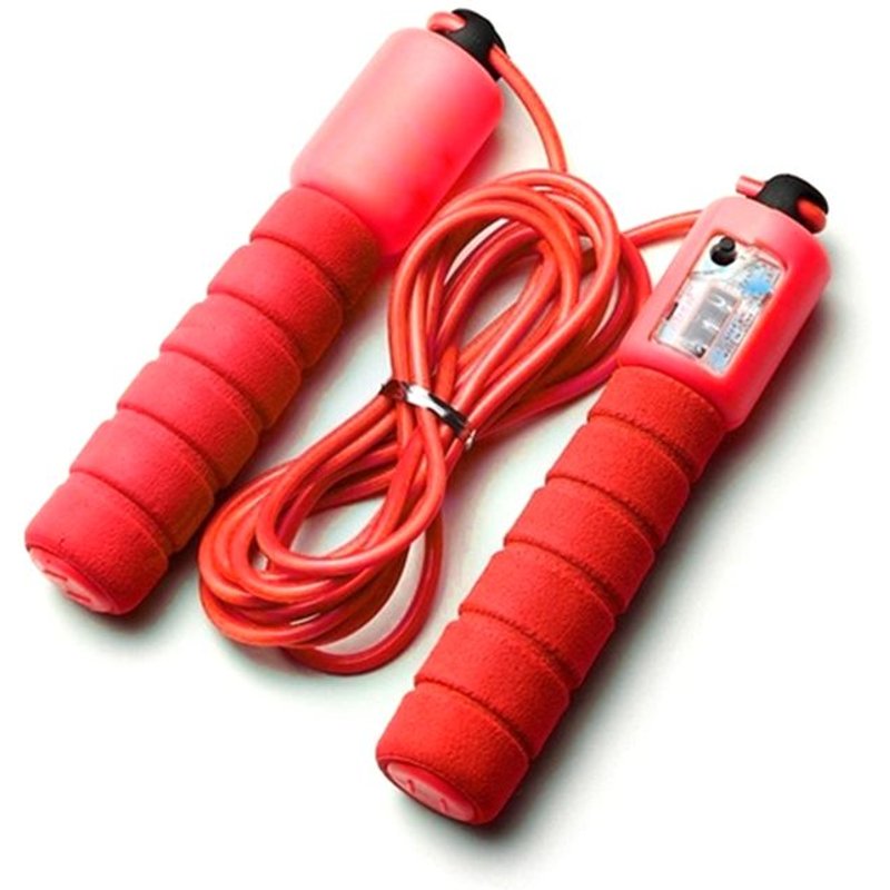 Rouge - Cordes À Sauter Professionnelles En Éponge, Avec Compteur De Sport, Crossfit, Comptage De Vitesse Rapide Réglable, Corde De Fitness En Salle