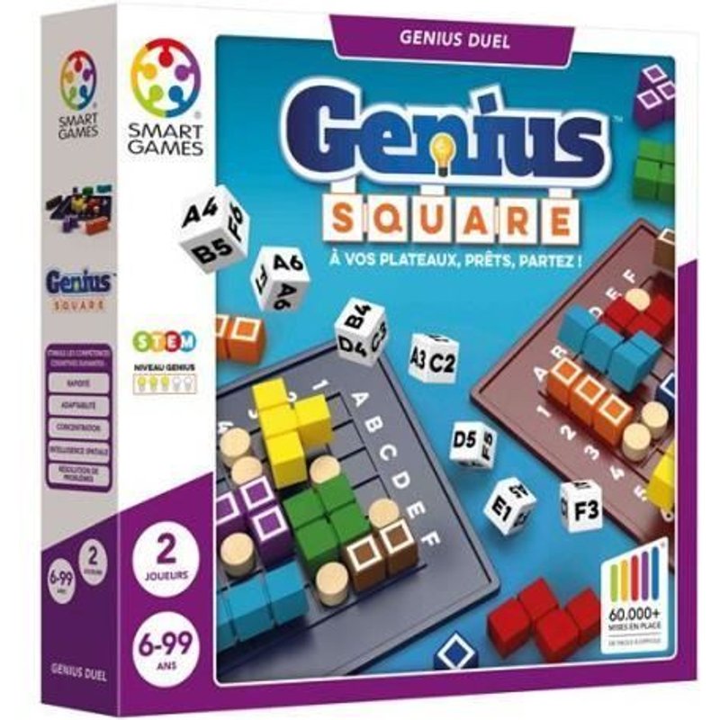 Jeu de société - SMART GAMES - Genius Square - 8 ans et plus - Intérieur - Enfant - Mixte - 1 joueur ou plus