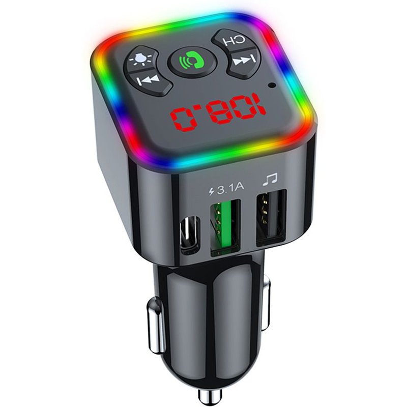 Adaptateur universel pour Radio Automobile, transmetteur de voiture Compatible Bluetooth, disque USB, carte TF, connecteur stéréo, mains libres
