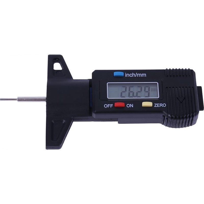 Jauge numérique de profondeur de pneu de voiture de haute qualité, jauge de profondeur de pneu, pied à coulisse, écran LCD 0-100% mm, 25.4