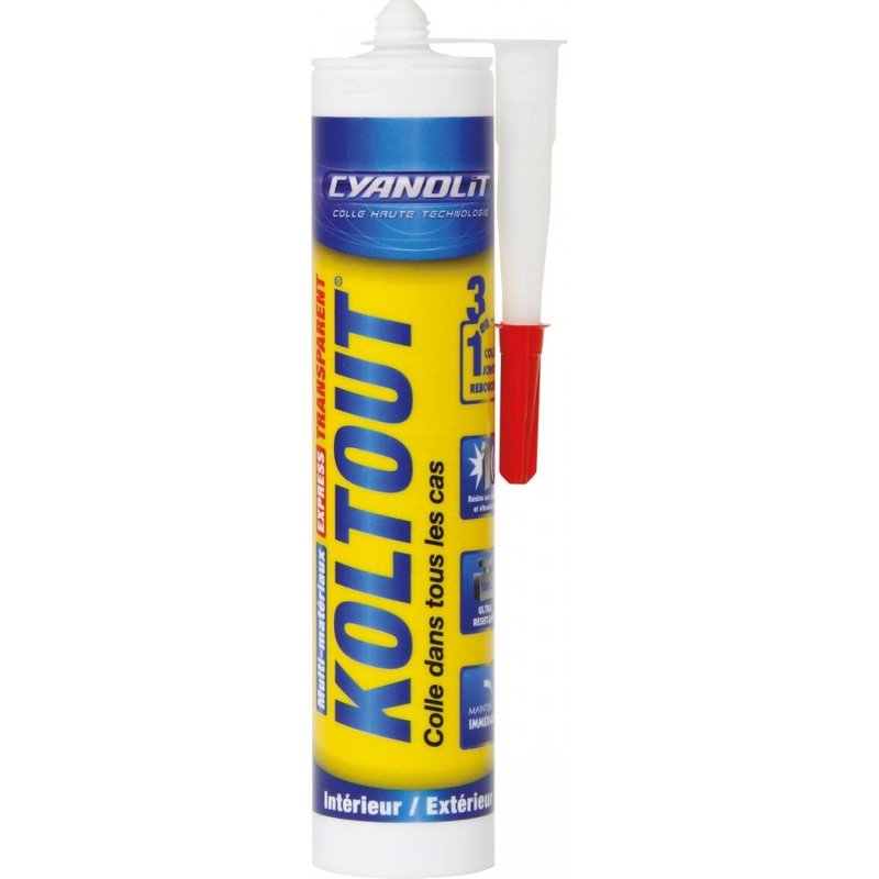 Colle Cyanolit Koltout Cyanolite - Transparent - Cartouche 290 ml