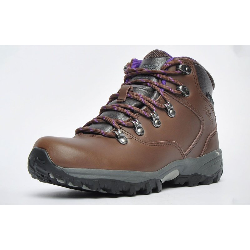 Regatta Femmes Bainsford Isotex Bottes Imperméables Bottines Chaussures De Marche Sport Châtaigne/Alpine Violet 38