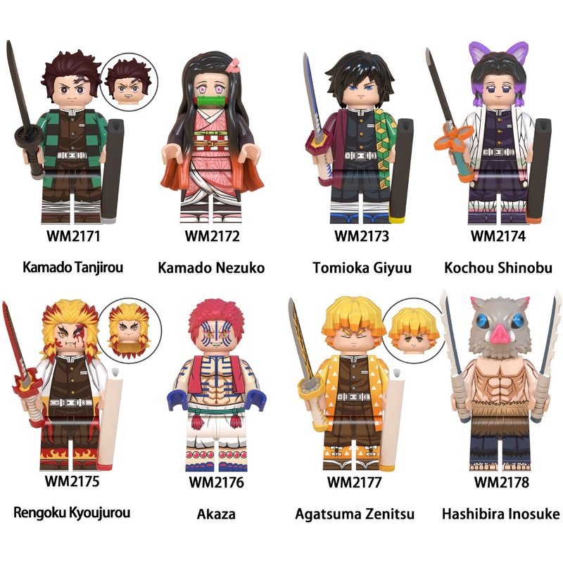 Wm6116 Blocs De Construction Assemblés Minifigures Jouets Pour Enfants 8 Pièces