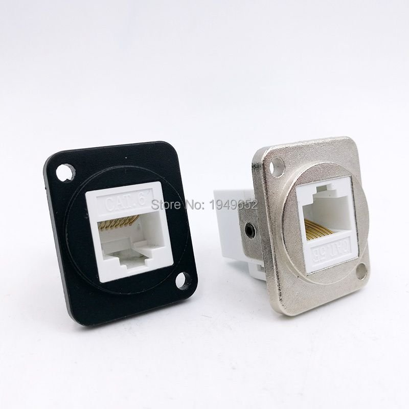 Connecteur réseau Rj45 type d pour montage sur panneau métallique, type d, CAT5E, CAT6