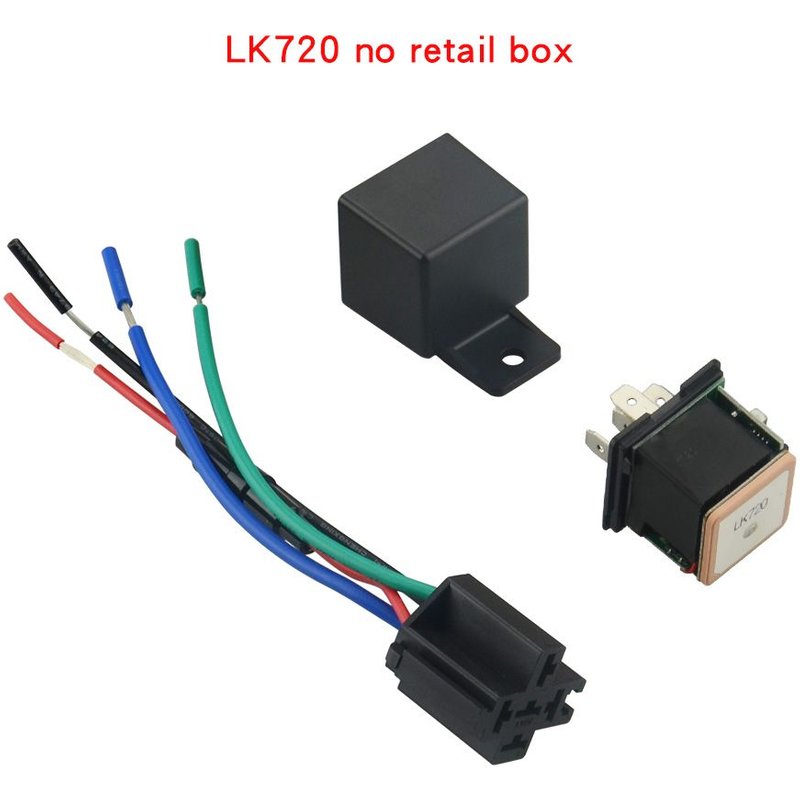 Tracker Gsm Caché En Forme De Relais, Lk720, Pour Véhicule, Avec Coupure À Distance D'huile, Support Gps, Positionnement Continu