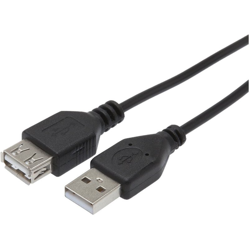 APM - Rallonge de câble USB - USB (M) pour USB (F) - USB 2.0 - 1.8 m - noir