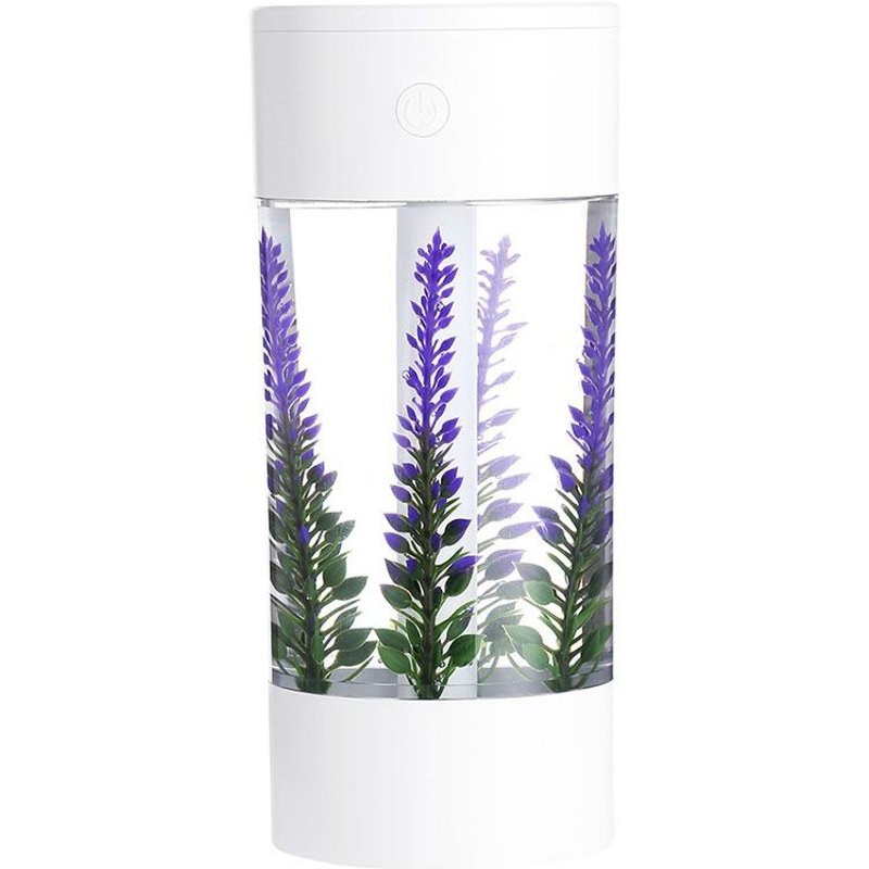 Humidificateur d'air lavande paysage USB 360Ml, diffuseur d'huile aromatique avec 7 couleurs de lumière, pour voiture, chambre à coucher, bureau