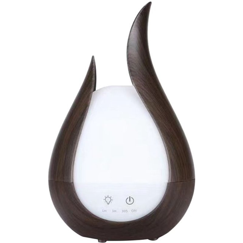 Diffuseur d'huile essentielle et d'arôme en bois, brumisateur à brume fraîche, prise ue, humidificateur d'air, 7 couleurs