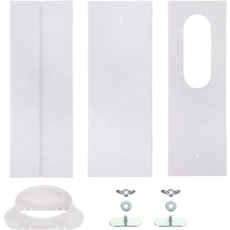 Kit d'évent de fenêtre pour climatiseurs, plaques d'étanchéité de fenêtre à longueur réglable pour tuyau d'échappement de 5 pouces