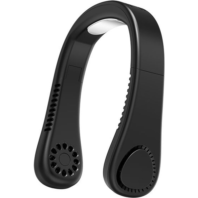 Mini ventilateur de cou Portable sans lame, refroidisseur d'air, Rechargeable, suspendu, noir