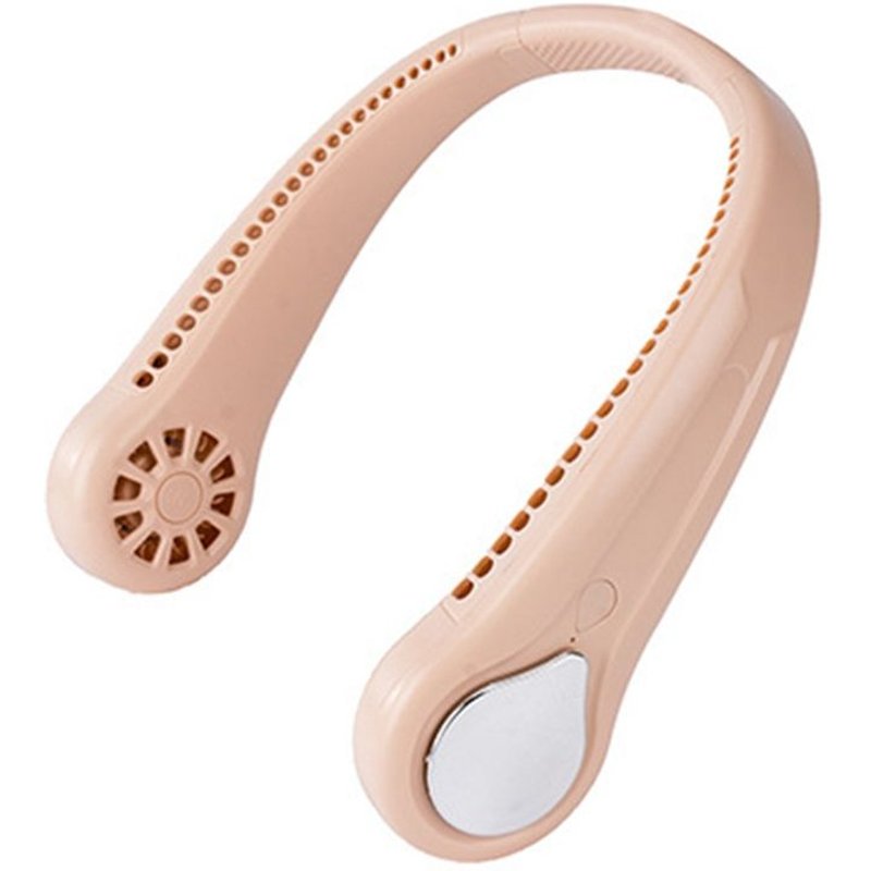 Ventilateur Portable Rechargeable, Mini ventilateur personnel suspendu au cou pour la maison, le Sport en plein air et le bureau (rose)