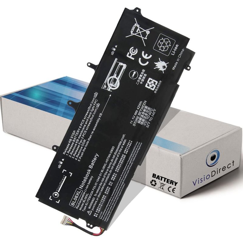 Batterie compatible avec HP Elitebook Folio 1040 G3 Series 11.4V 2950mAh - VISIODIRECT -