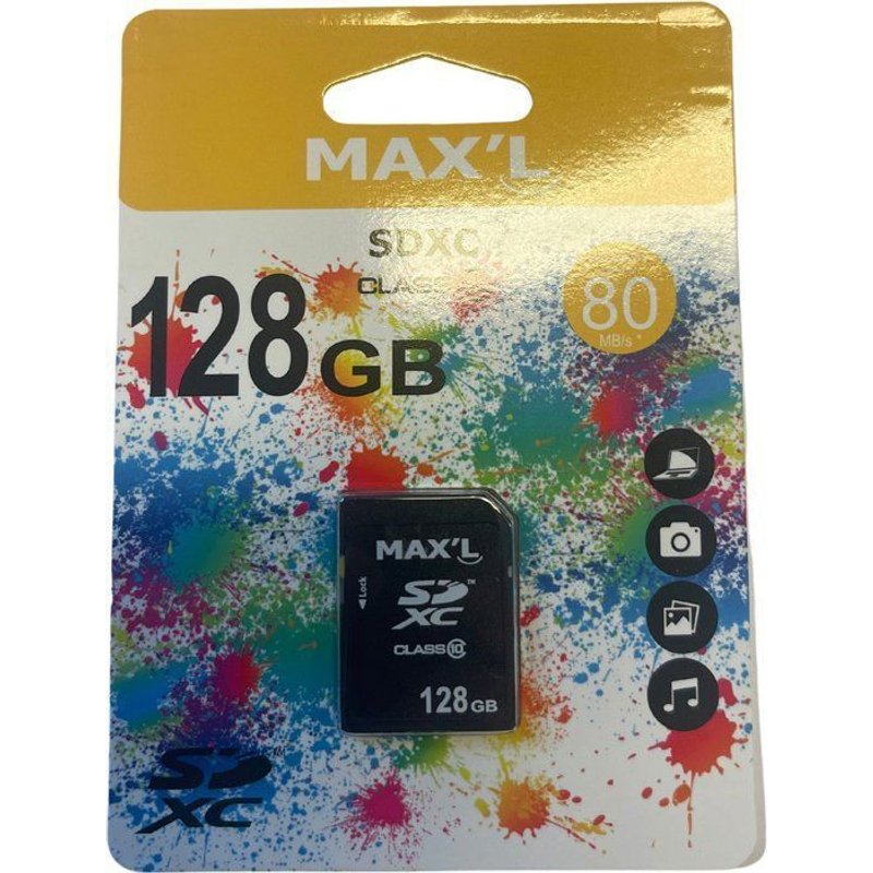Carte Max'L SDXC/SDHC 128 Go Âż Classe 10