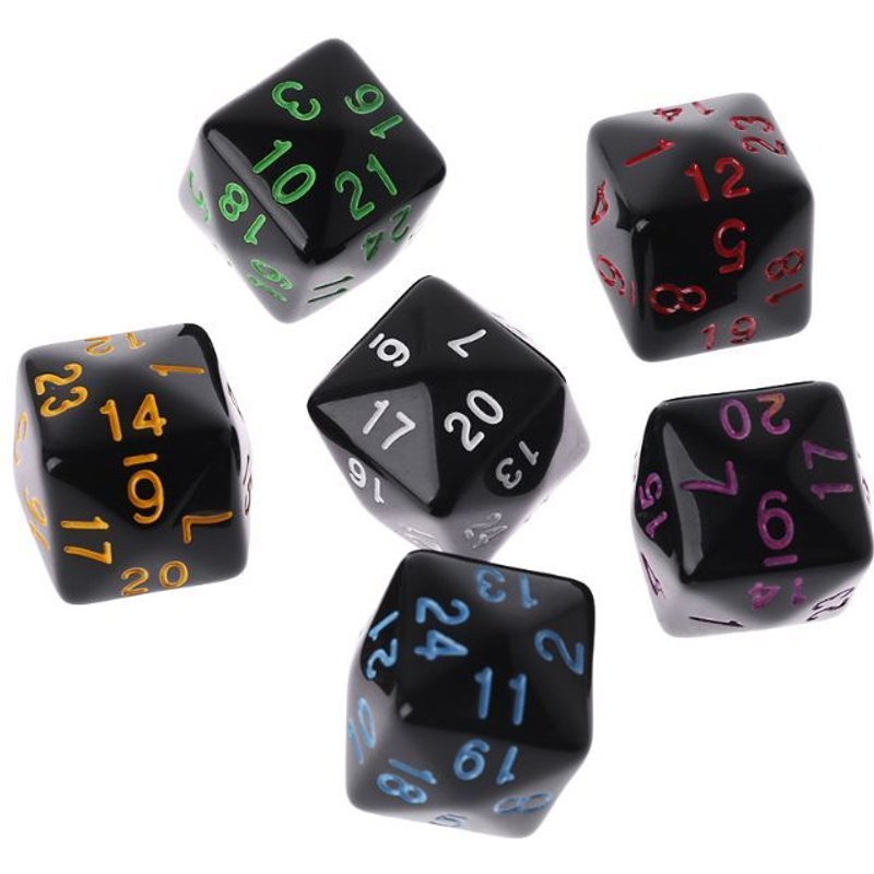 Ensemble De 6 DĂ©s Ă 6 Faces D6, 24 Points, Pour Jeux De SociĂ©tĂ©, De FĂȘte