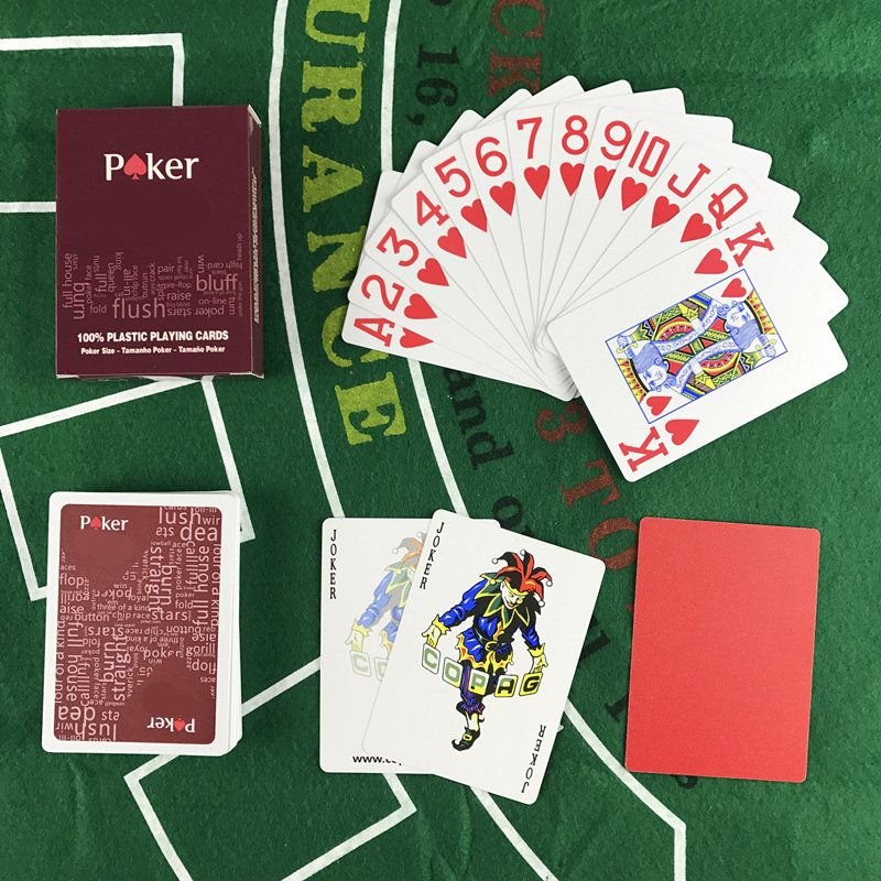 Lot De 2 Cartes De Poker En Plastique De Haute Qualité Texas Hold'em, Jeu De Société De Divertissement, Étanche Et Poli Mat