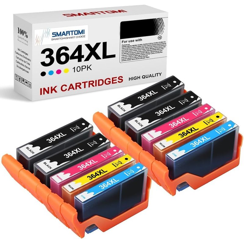 Multipack de 10 Cartouches d'encre compatibles avec Les modèles HP 364 364 XL,pour imprimantes HP Deskjet 3070A,HP Photosmart 5510 5515 5520 6510 7510 7515 C5324 C5380 C6324 B8550 D5460