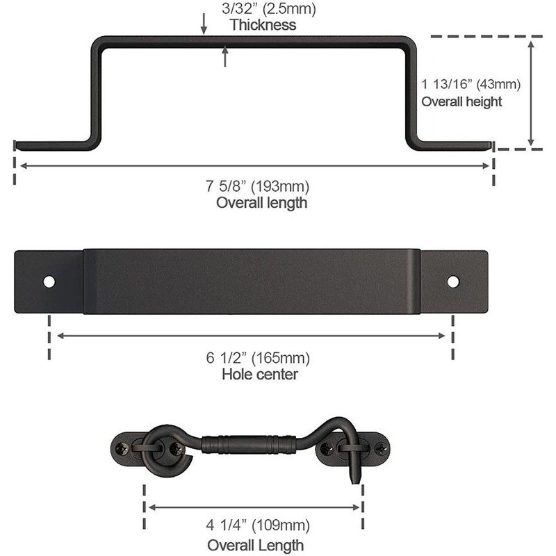 Poignée de porte coulissante robuste, pour grange, jardin, Garage, serrure d'entrée, quincaillerie, nouveau