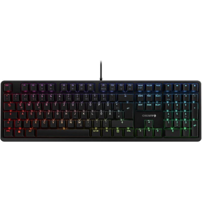 CHERRY G80-3000N RGB - Clavier - rétroéclairé - USB - Allemand - commutateur : CHERRY MX Silent Red - noir