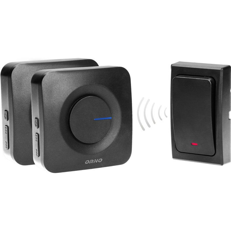 Sonnette sans fil avec 2 récepteur 230 VAC portée jusqu'à 200m - Orno