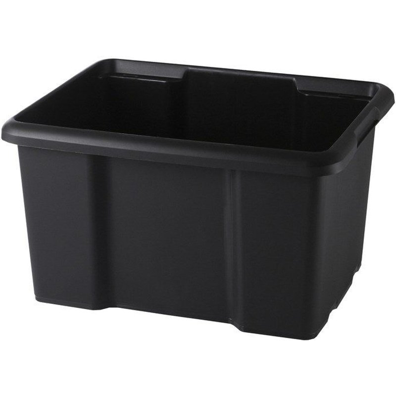 Bac de rangement empilable superposable 45 l noir