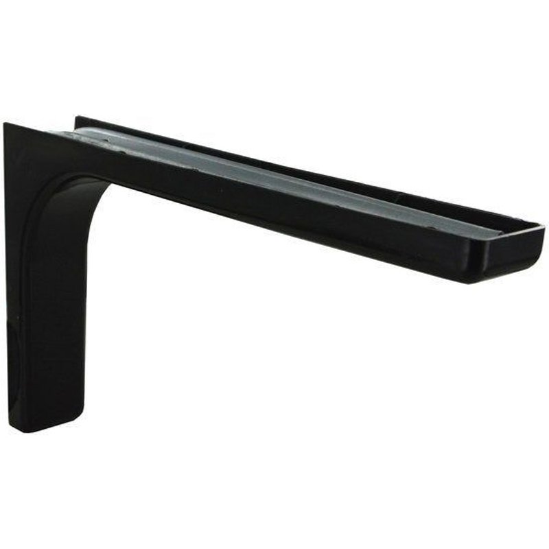 Equerre Léonard Acier Plastifié Noir, H.14.4 X P.24 Cm