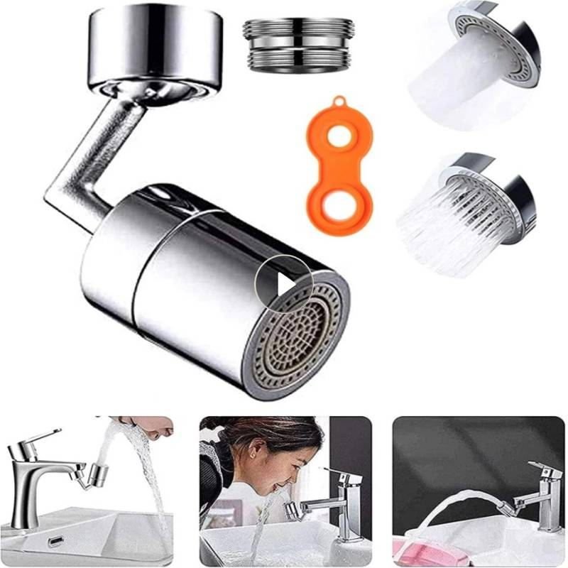 Aérateur de robinet rotatif à 720 °, universel, pivotant, résistant aux éclaboussures, robinet à économie d'eau, salle de bains, filtre mousseur, aérateurs