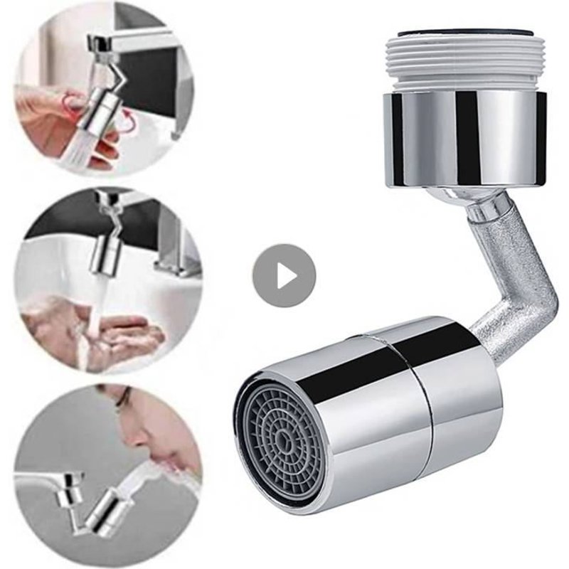 Robinet de sortie d'eau rotatif à 720 °, filtre universel pour salle de bains