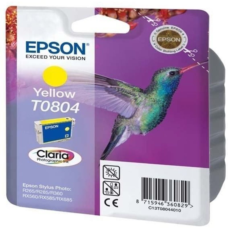Cartouche d'Encre - Imprimante EPSON T0804 Jaune - Colibri (C13T08044011)