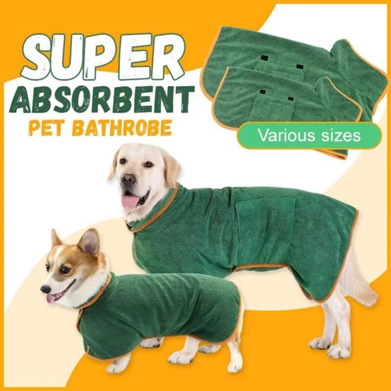 Peignoir De Bain Pour Chien, Serviette Douce Super Absorbante, Séchage De L'humidité, Pyjamas Pour Animaux De Compagnie, Soins De Santé, Hygiène, Produit Pour Animaux De Compagnie