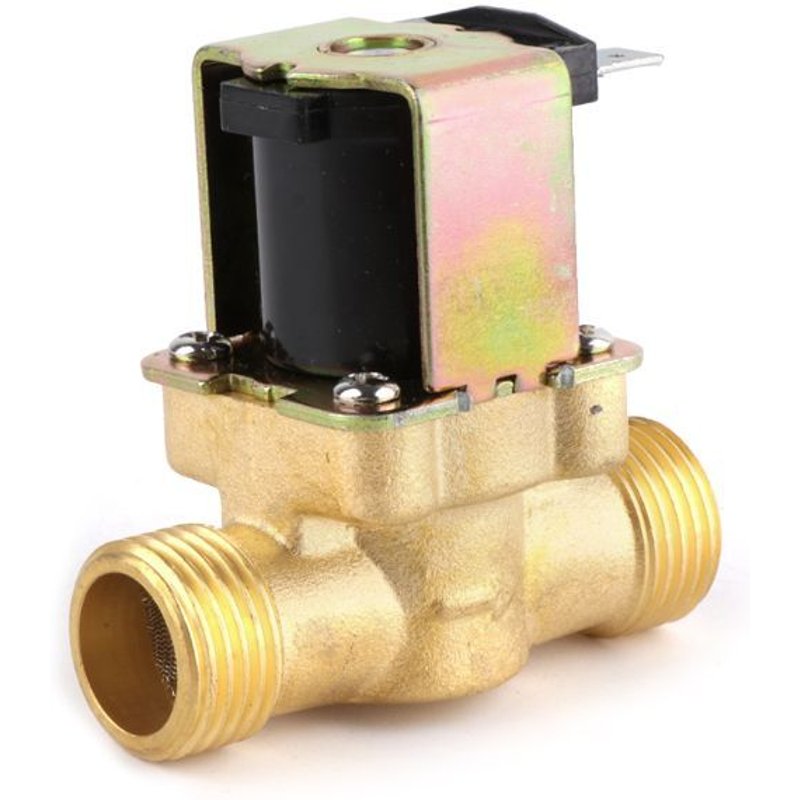 Electrovanne d'entrée normalement fermée en cuivre, 4 Points dc 12v, pour chauffe-eau solaire, M4YD