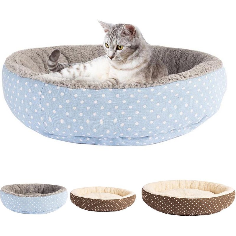 Coussin De Lit Rond Pour Chien Et Chat, Tapis Respirant, Confortable Et Doux Pour Maison, Accessoires Chauds Pour Animaux De Compagnie