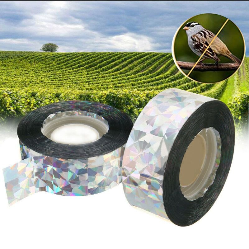 Bande répulsif d'oiseaux de jardin 45M/90M, bande Anti-oiseau réfléchissante, bande répulsif utile pour les effrayeurs d'oiseaux de jardin, fournitures antiparasitaires