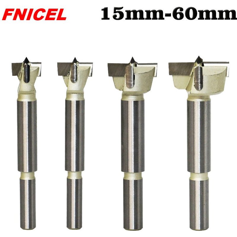 Forets de perçage pour charnière, outils pour le travail du bois, en carbure de tungstène à tige ronde, 15mm ? 60mm