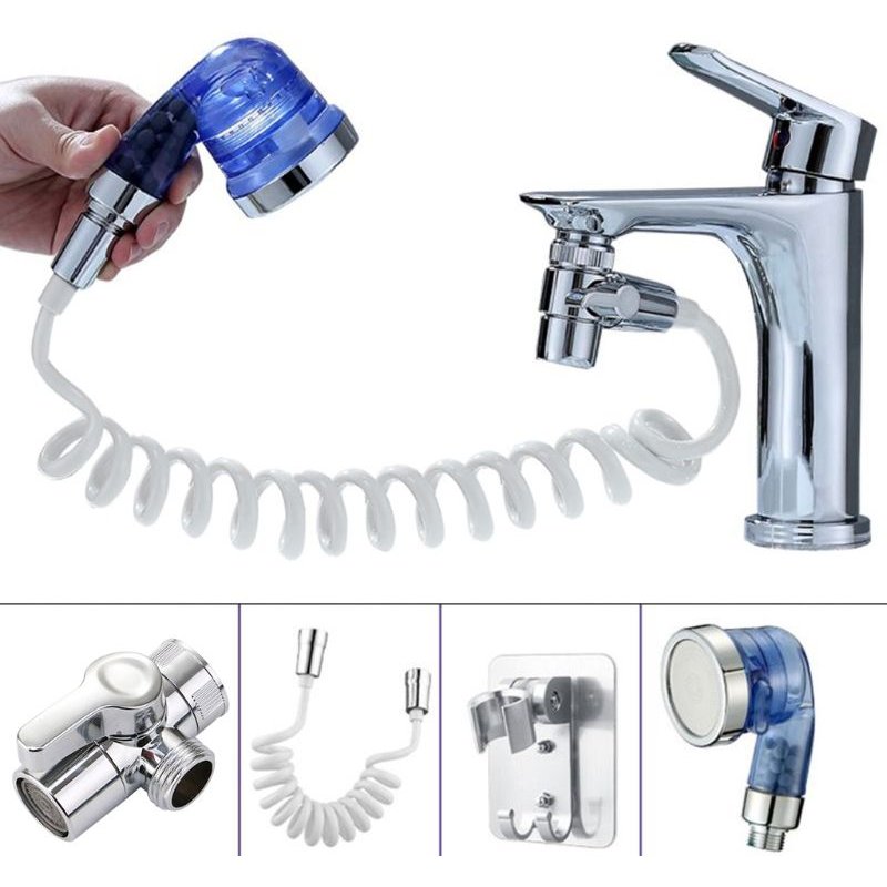 Ensemble de têtes d'extension de douche d'évier détachables, main de robinet réglable à connexion rapide