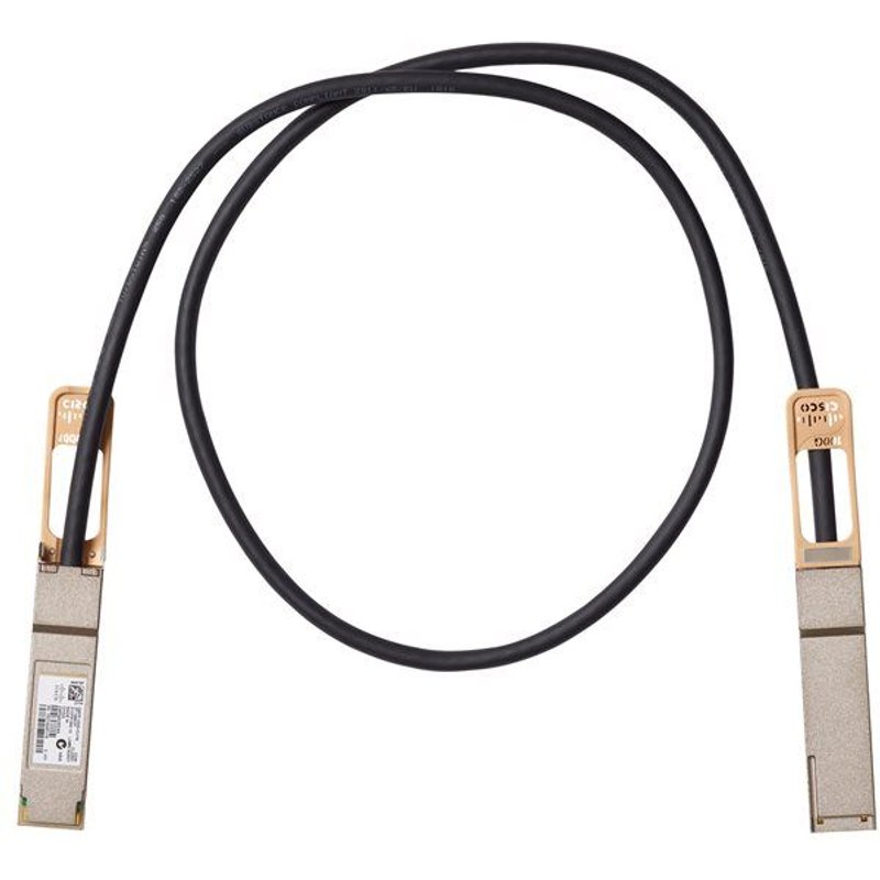 Cisco 100GBASE-CR4 Passive Copper Cable - Câble à attache directe - QSFP pour QSFP - 2 m - twinaxial - passif - pour Mellanox ConnectX-5 Ex EN; Nexus 93108TC-EX, 93180YC-FX, 9336C-FX2