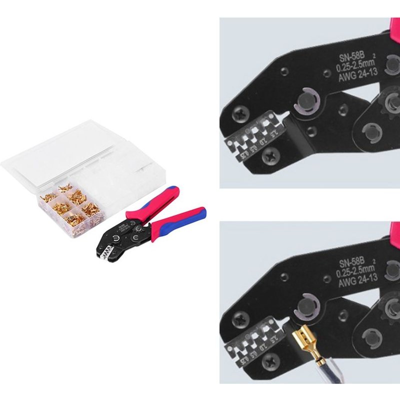 Pince à sertir à cliquet SN-58B, ouPince à sertir à cliquet SN-58B, out