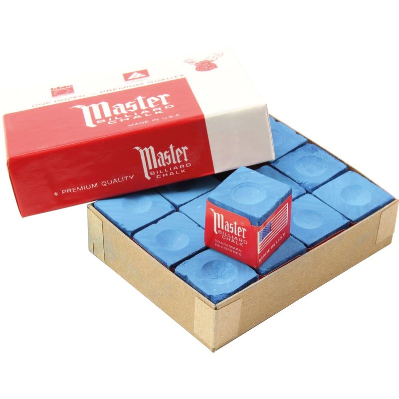 Craie de billard Master bleu ciel 12 pcs