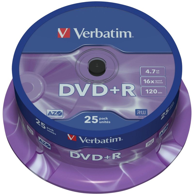 Verbatim DataLifePlus - 25 x DVD+R - 4.7 Go 16x - spindle