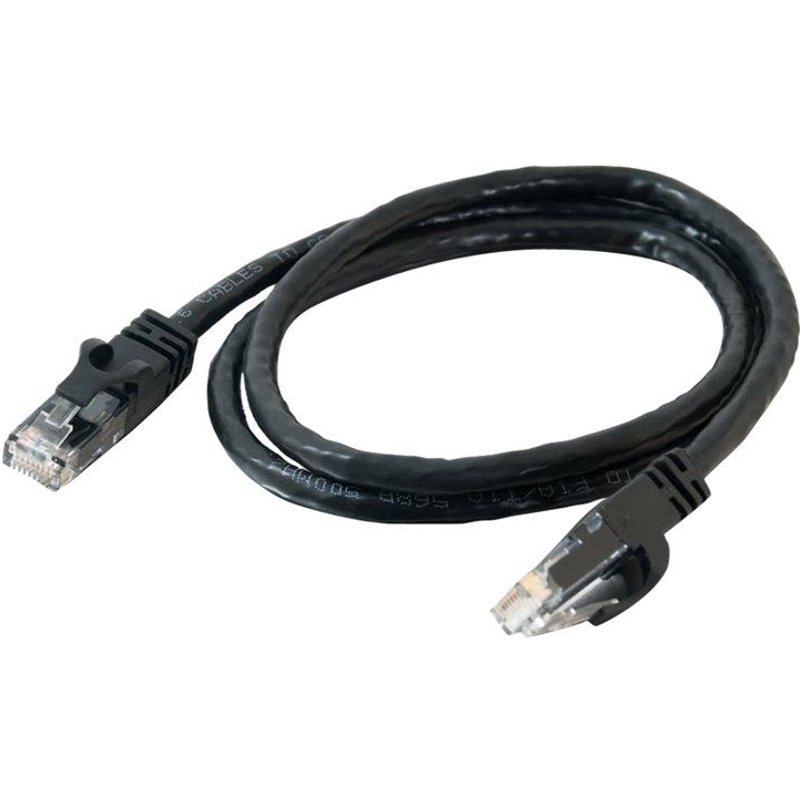 C2G Cat6 Booted Unshielded (UTP) Network Patch Cable - Cordon de raccordement - RJ-45 (M) pour RJ-45 (M) - 5 m - UTP - CAT 6 - moulé, sans crochet, bloqué - noir