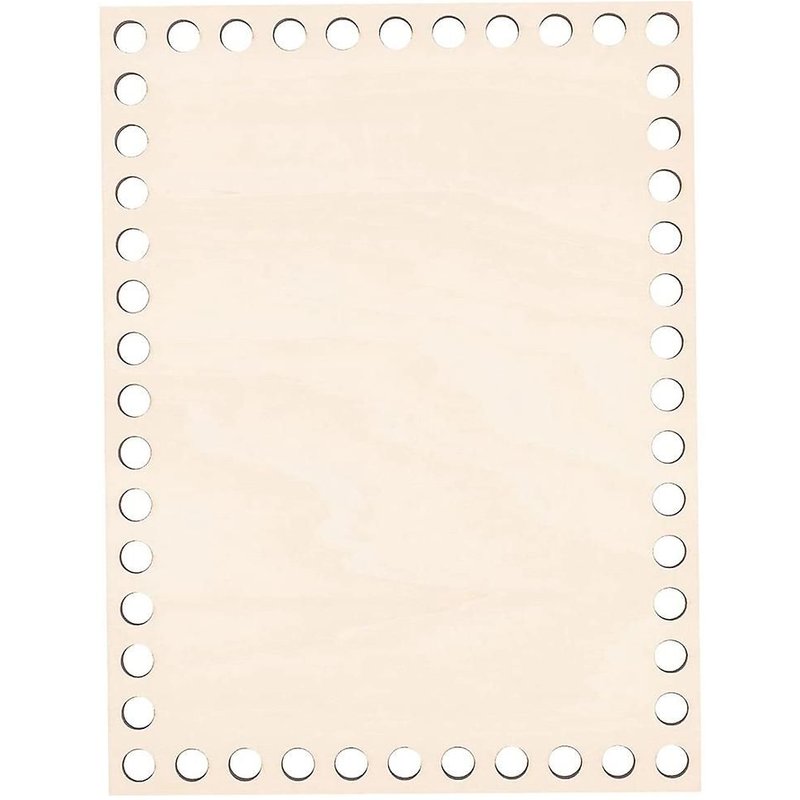7.8x5.9 Inch Natural Wooden Basket Bottom, Rectangle Blank Crochet Basket Wood Base For Diy Basket