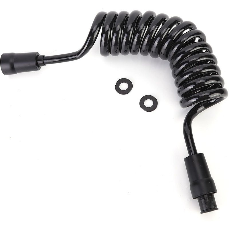 Pulvérisateur de Bidet à main en PU noir, accessoire de tuyau à ressort pour salle de bain, toilette