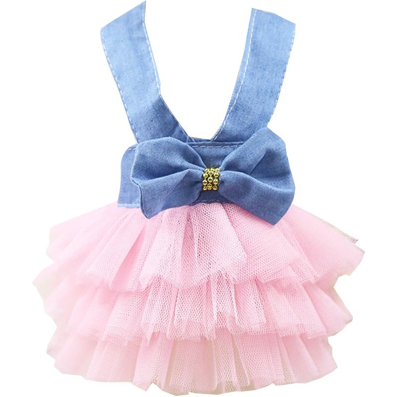 Robe En Maille Féerique Pour Chien, Avec Noeud Papillon, Costume Pour Animaux De Compagnie