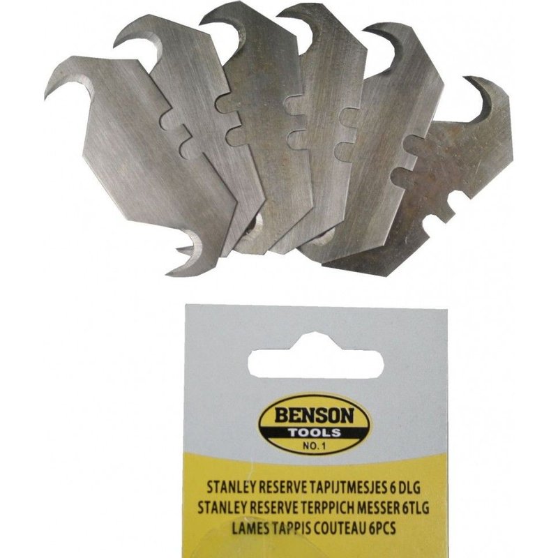 6 Lames de Remplacement Couteau Tapis Cutter à Moquette 50mm x 19,8mm