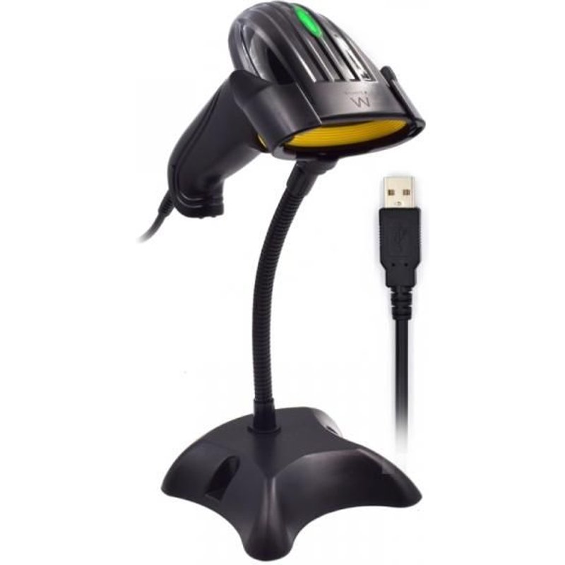Ewent EW3410 lecteur de code barres Lecteur de code barre portable 1D/2D LED Noir