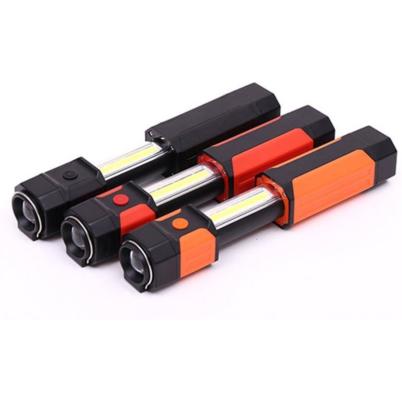 Lampe Torche de Poche à Double Eclairage LED CREE XPE & COB - Bleu