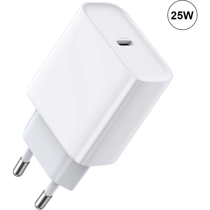 Chargeur Rapide USB-C 25W Blanc pour iPhone 16 Pro Max, iPhone 16 Pro, iPhone 16, iPhone 16 Plus - E.F.Connection